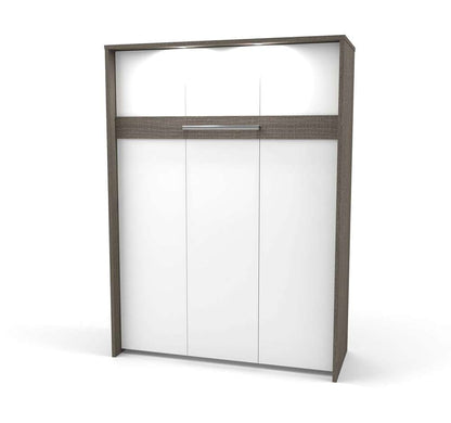 Bestar - Cielo 60W 59W Full Murphy Bed in Bark Grey & White - 80183-47 veiw 1