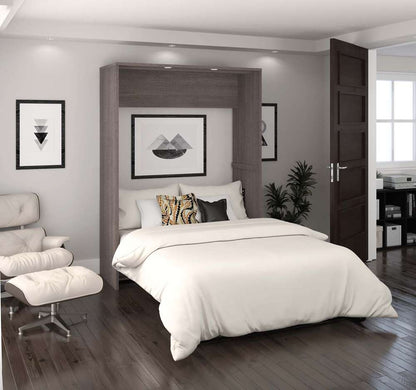 Bestar - Cielo 60W 59W Full Murphy Bed in Bark Grey & White - 80183-47 veiw 3
