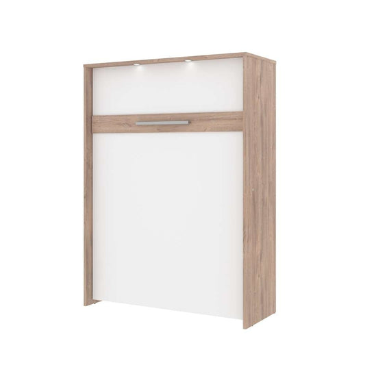 Bestar - Cielo 60W 59W Full Murphy Bed in Rustic Brown & White - 80183-000009 veiw 1