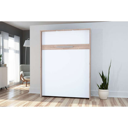 Bestar - Cielo 60W 59W Full Murphy Bed in Rustic Brown & White - 80183-000009 veiw 5