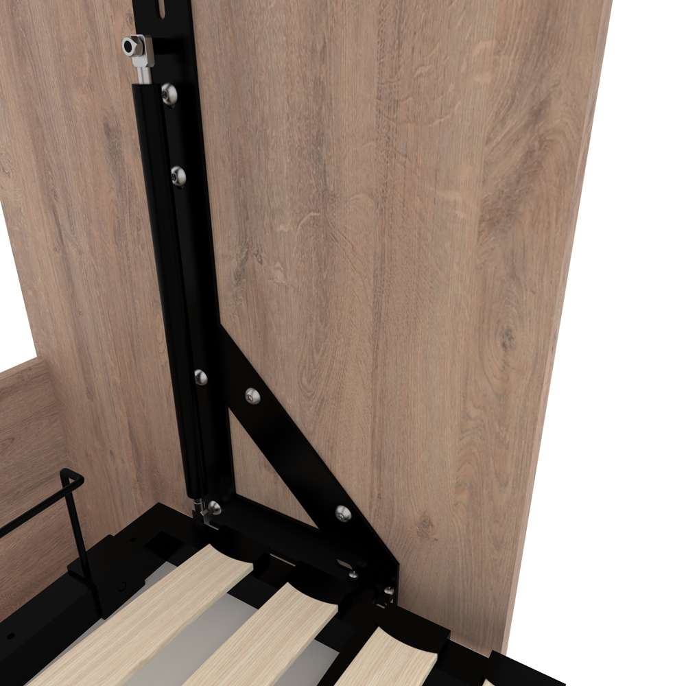 Bestar - Cielo 60W 59W Full Murphy Bed in Rustic Brown & White - 80183-000009 veiw 10