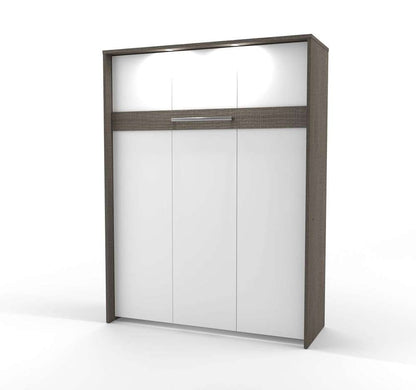 Bestar - Cielo 66W 65W Queen Murphy Bed in Bark Grey & White - 80184-47 veiw 1