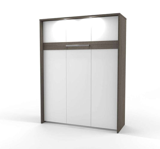 Bestar - Cielo 66W 65W Queen Murphy Bed in Bark Grey & White - 80184-47 veiw 1