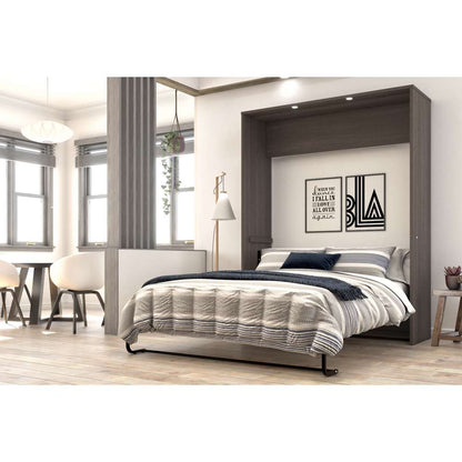 Bestar - Cielo 66W 65W Queen Murphy Bed in Bark Grey & White - 80184-47 veiw 3