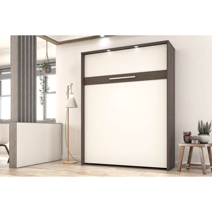 Bestar - Cielo 66W 65W Queen Murphy Bed in Bark Grey & White - 80184-47 veiw 4