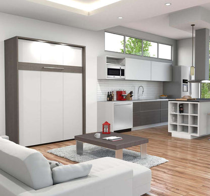Bestar - Cielo 66W 65W Queen Murphy Bed in Bark Grey & White - 80184-47 veiw 6