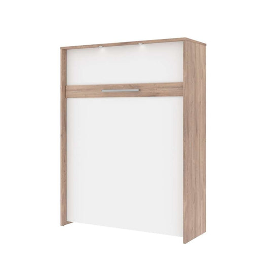 Bestar - Cielo 66W 65W Queen Murphy Bed in Rustic Brown & White - 80184-000009 veiw 1