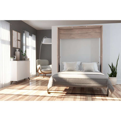 Bestar - Cielo 66W 65W Queen Murphy Bed in Rustic Brown & White - 80184-000009 veiw 3
