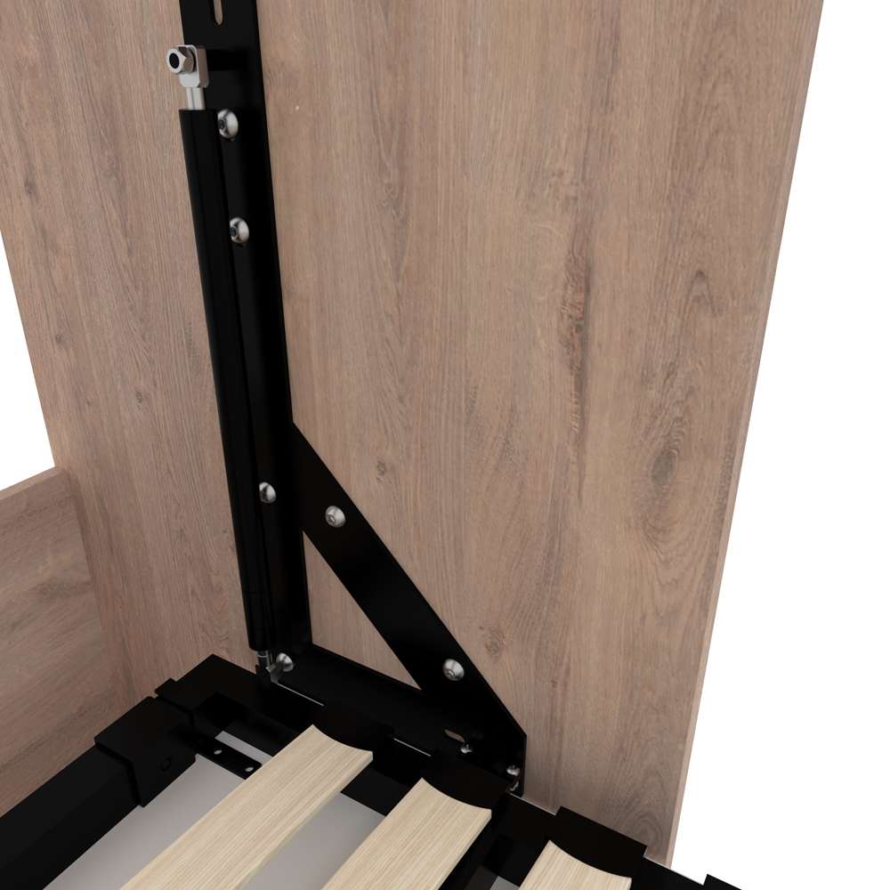 Bestar - Cielo 66W 65W Queen Murphy Bed in Rustic Brown & White - 80184-000009 veiw 10