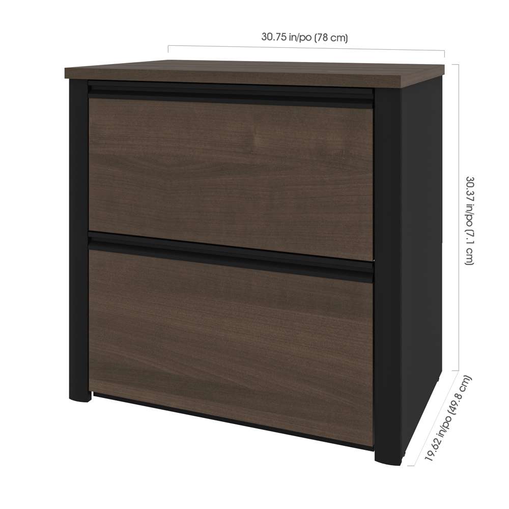 Bestar - Connexion 31W 30 Lateral File Cabinet in Antigua & Black - 93631-000052 veiw 4