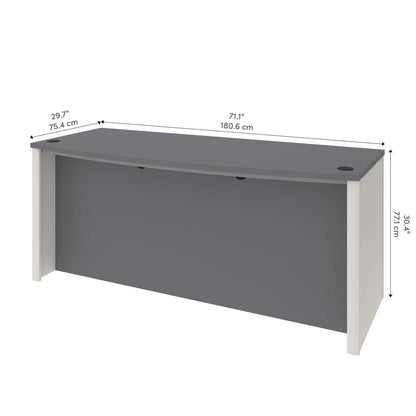 Bestar - Connexion 72W Desk Shell in Slate & Sandstone - 93400-1159 veiw 5