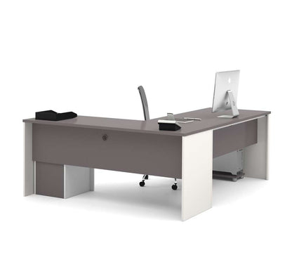 Bestar - Connexion 72W L-Shaped Desk with Pedestal in Slate & Sandstone - 93880-59 veiw 3