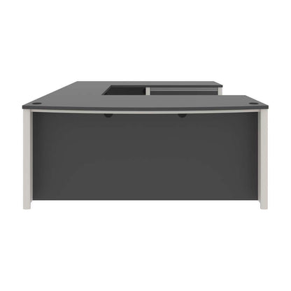 Bestar - Connexion 72W U-Shaped Executive Desk with Lateral File Cabinet in Slate & Sandstone - 93865-59 veiw 4
