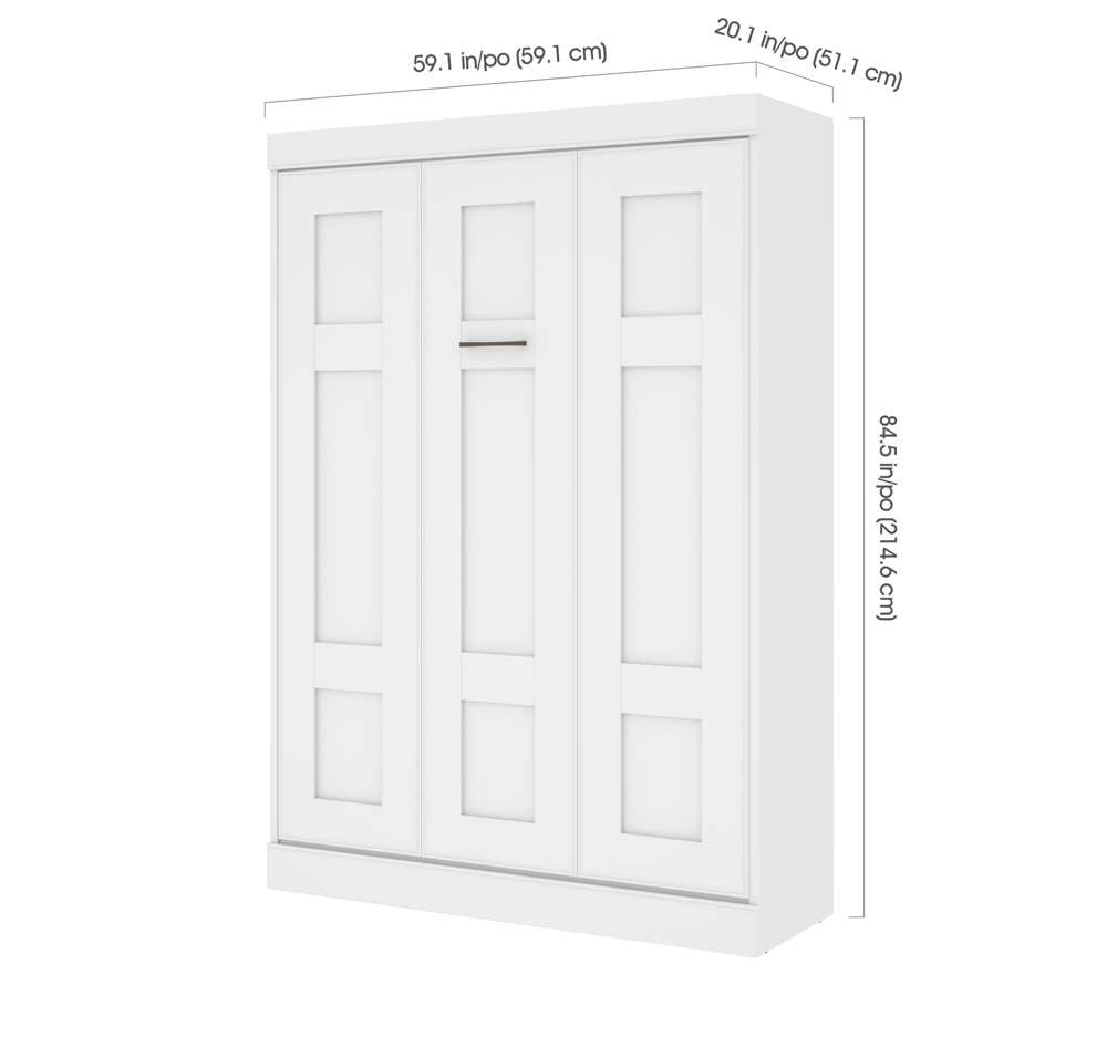 Bestar - Edge 60W Full Murphy Bed in White - 70183-17 veiw 6