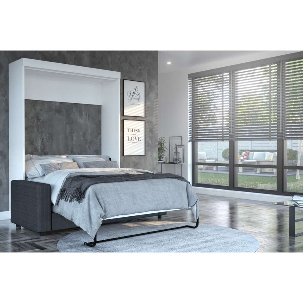 Bestar - Edge Full Murphy Bed with Sofa (73W) in White - 70720-000017 veiw 4
