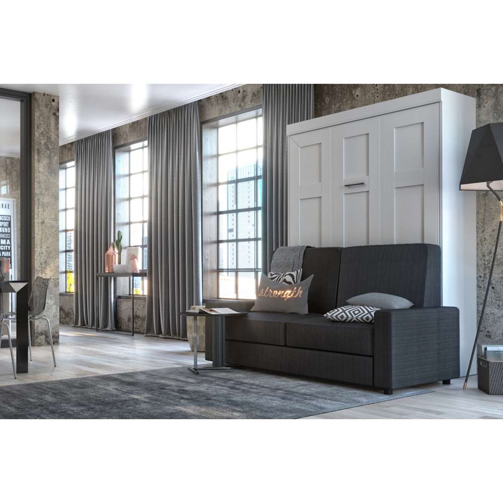 Bestar - Edge Queen Murphy Bed with Sofa (78W) in White - 70721-000017 veiw 3