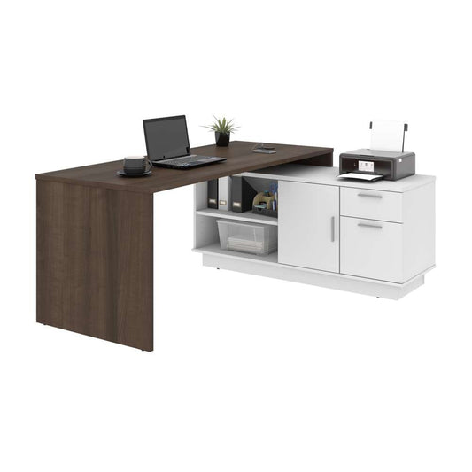Bestar - Equinox 72W L-Shaped Desk in Antigua & White - 115420-000052 veiw 1