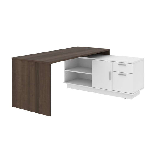 Bestar - Equinox 72W L-Shaped Desk in Antigua & White - 115420-000052 veiw 2