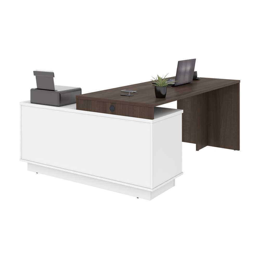Bestar - Equinox 72W L-Shaped Desk in Antigua & White - 115420-000052 veiw 3