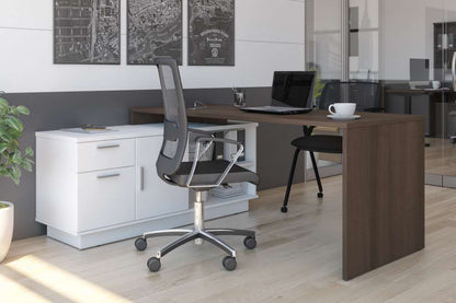 Bestar - Equinox 72W L-Shaped Desk in Antigua & White - 115420-000052 veiw 4