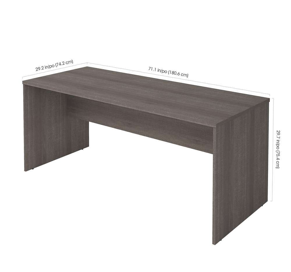 Bestar - I3 Plus 72W Desk Shell in Bark Grey - 160400-1147 veiw 2