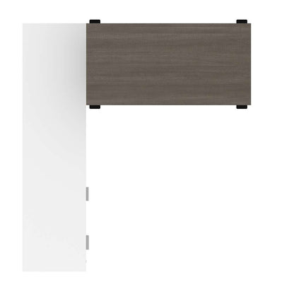 Bestar - I3 Plus 72W L-Shaped Standing Desk in Bark Grey & White - 160885-4717 veiw 6