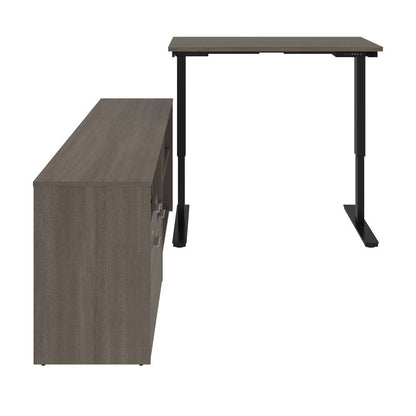 Bestar - I3 Plus 72W L-Shaped Standing Desk in Bark Grey - 160885-47 veiw 3
