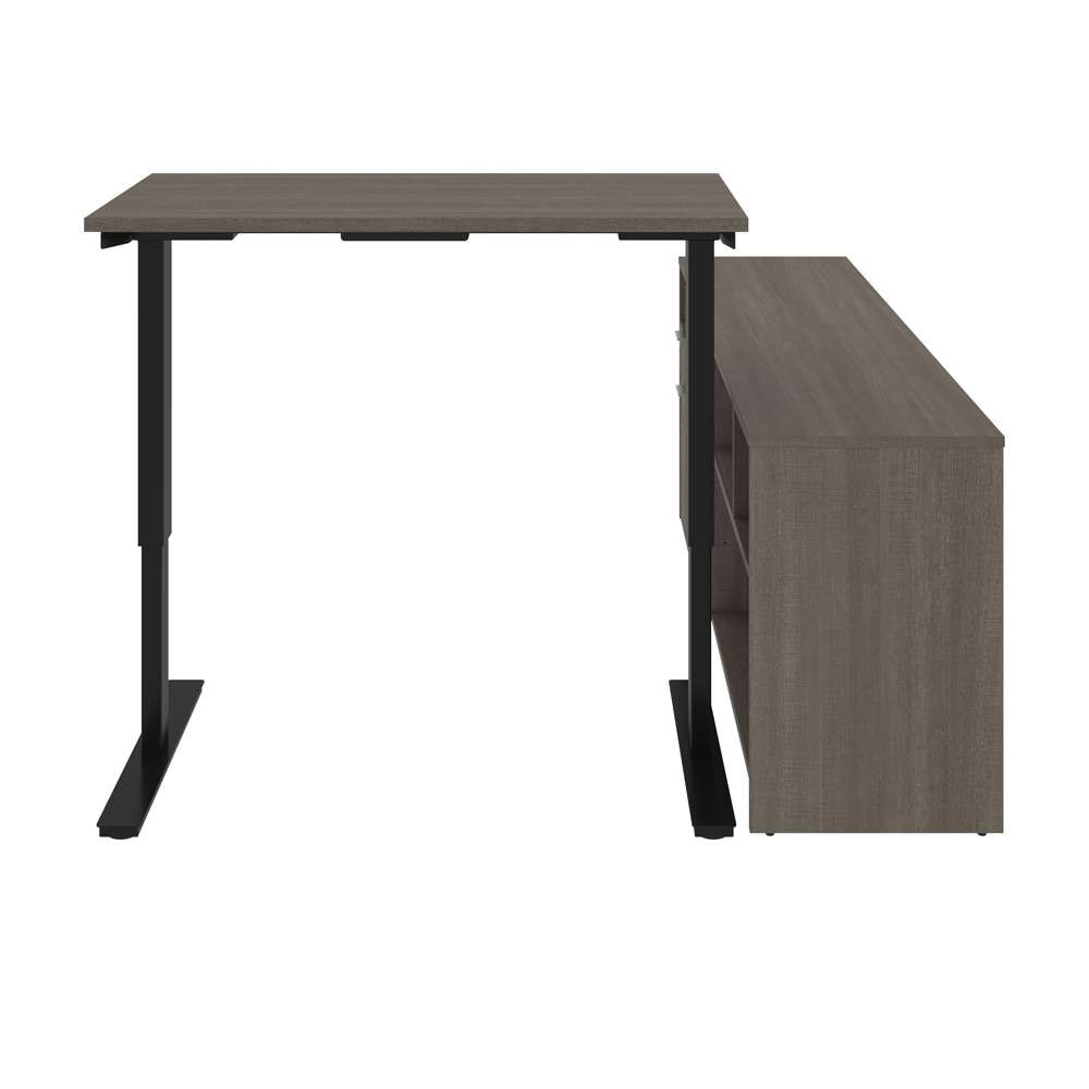Bestar - I3 Plus 72W L-Shaped Standing Desk in Bark Grey - 160885-47 veiw 5