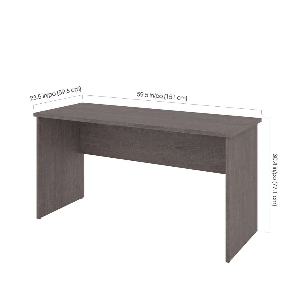 Bestar - Innova 60W Desk Shell in Bark Grey - 92400-000047 veiw 6