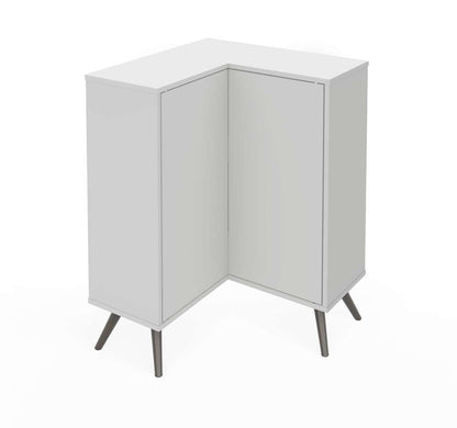 Bestar - Krom 27W Corner Storage Cabinet with Metal Legs in White - 17162-1117 veiw 1