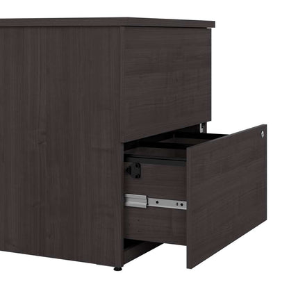 Bestar - Logan 28W 2 Drawer Lateral File Cabinet in Charcoal Maple - 146600-000140 veiw 11