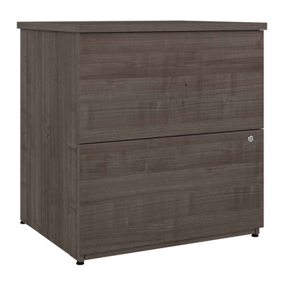Bestar - Logan 28W 2 Drawer Lateral File Cabinet in Medium Gray Maple - 146600-000141 veiw 1
