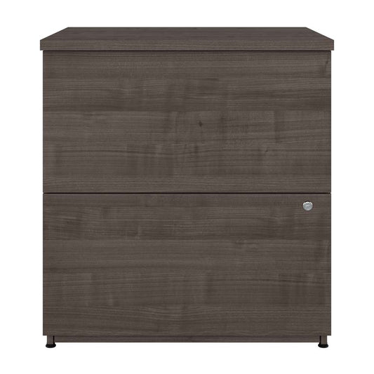 Bestar - Logan 28W 2 Drawer Lateral File Cabinet in Medium Gray Maple - 146600-000141 veiw 2
