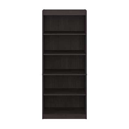 Bestar - Logan 30W 5 Shelf Bookcase in Charcoal Maple - 146700-000140 veiw 2