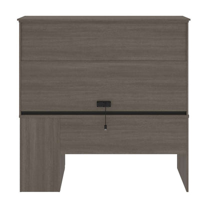 Bestar - Logan 66W U Or L-Shaped Executive Office Desk with Pedestal and Hutch in Bark Grey - 46410-47 veiw 5