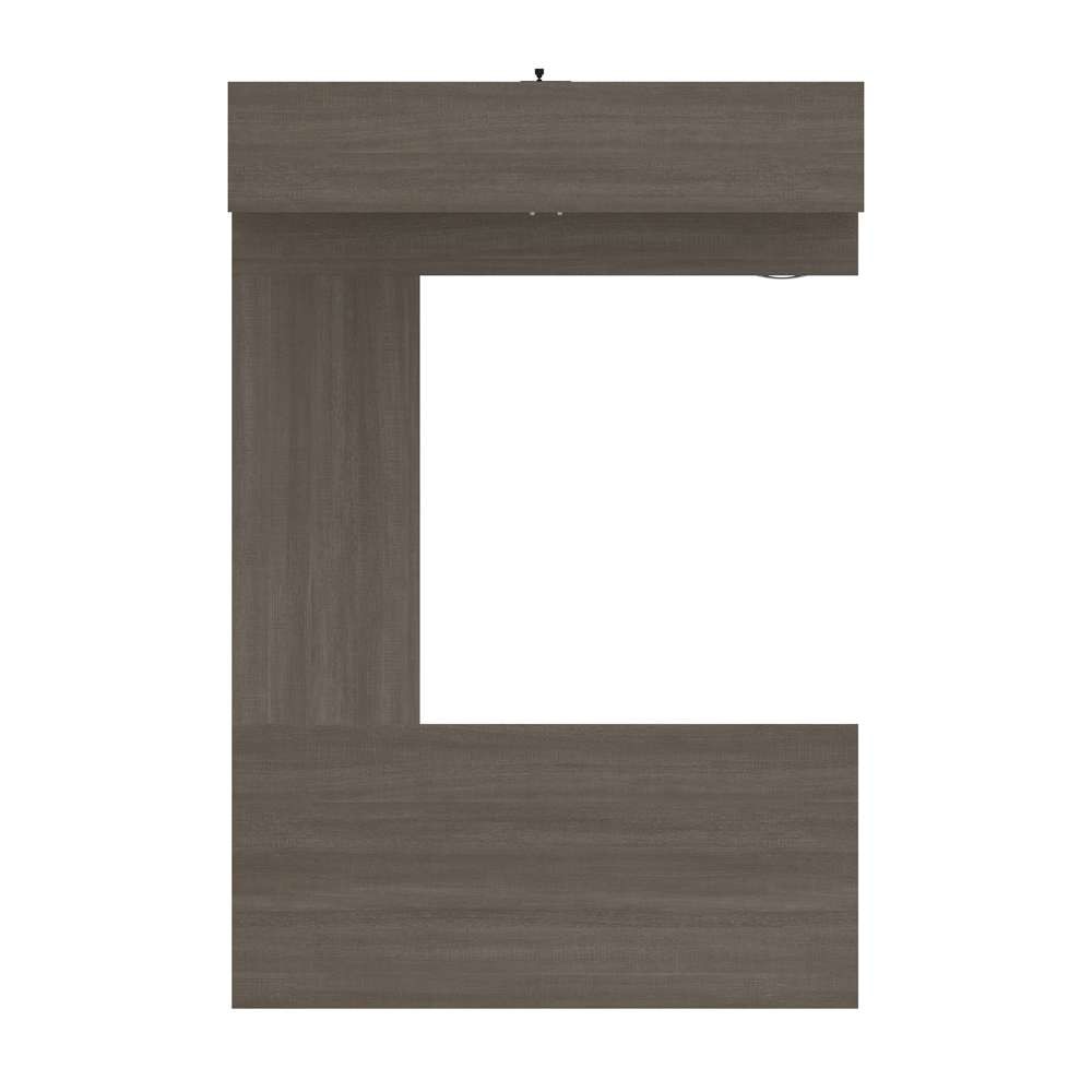 Bestar - Logan 66W U Or L-Shaped Executive Office Desk with Pedestal and Hutch in Bark Grey - 46410-47 veiw 6