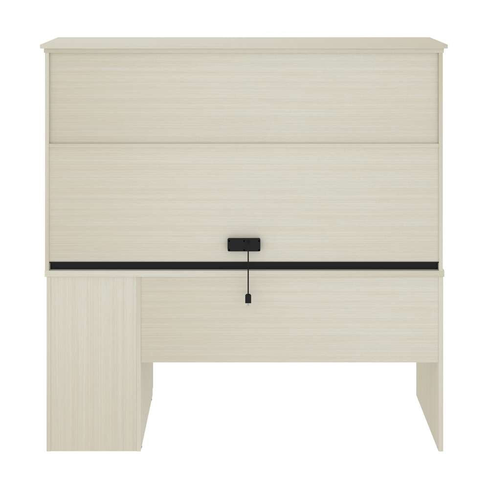 Bestar - Logan 66W U Or L-Shaped Executive Office Desk with Pedestal and Hutch in White Chocolate - 46410-31 veiw 5