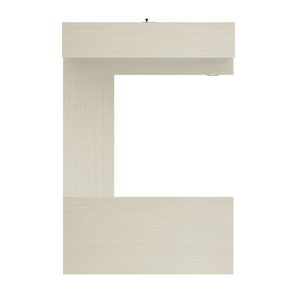 Bestar - Logan 66W U Or L-Shaped Executive Office Desk with Pedestal and Hutch in White Chocolate - 46410-31 veiw 6