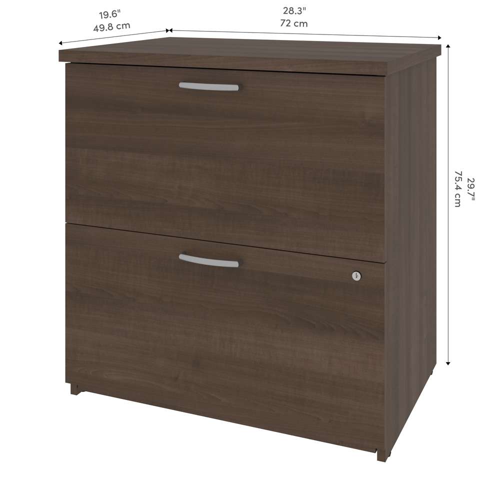 Bestar - Logan 66W U-Shaped Desk with Hutch, Lateral File Cabinet, and Bookcase in Antigua - 46851-52 veiw 6