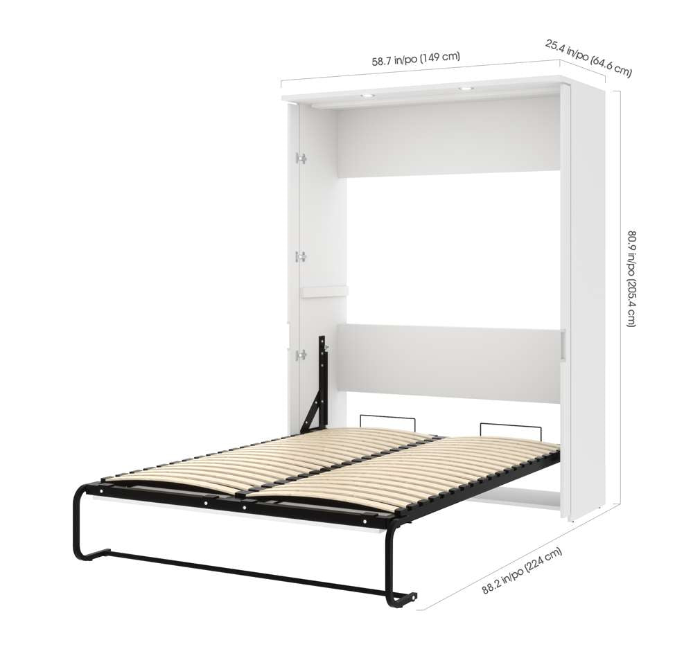 Bestar - Lumina 59W Full Murphy Bed in White - 85181-17 veiw 6