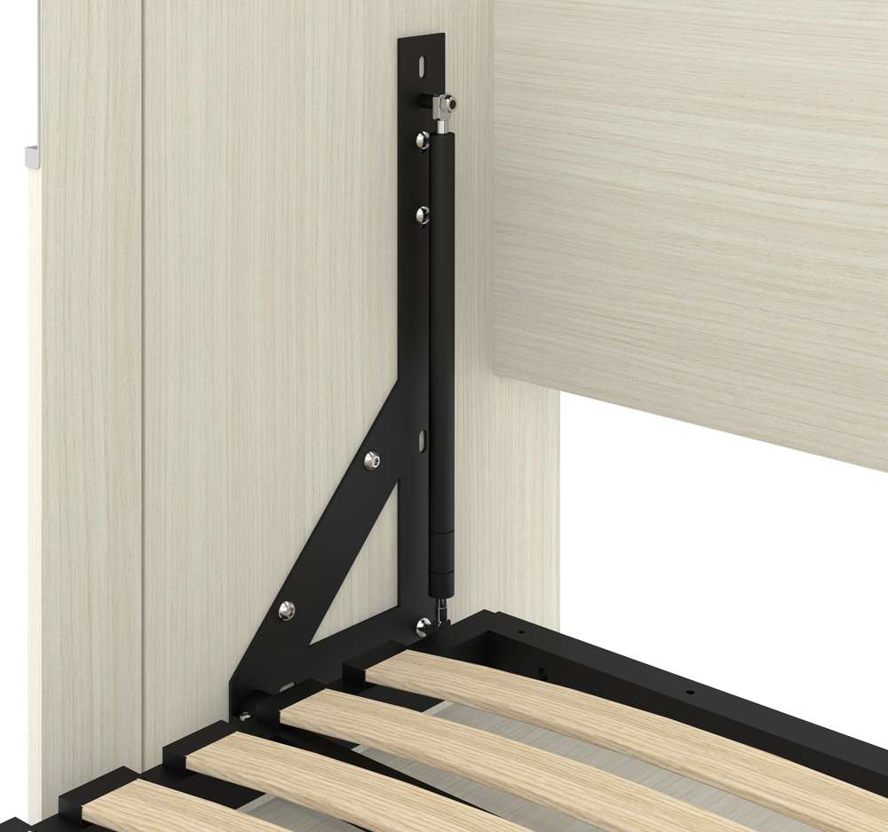 Bestar - Lumina 60W 59W Full Murphy Bed with Desk in White Chocolate - 85183-31 veiw 9