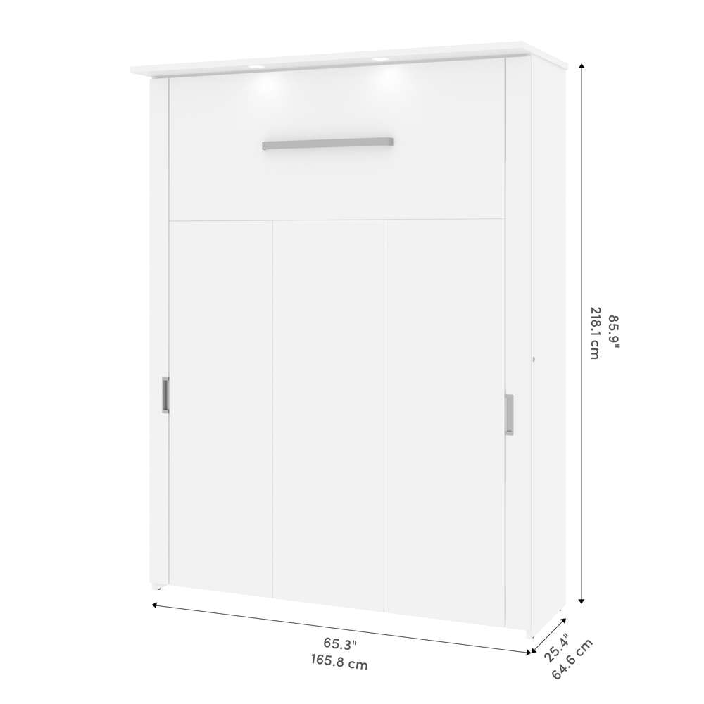 Bestar - Lumina 66W Queen Murphy Bed in White - 85182-17 veiw 5