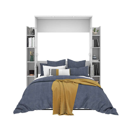 Bestar - Lumina Full Murphy Bed with 2 Shelving Units (79W) in White - 85895-17 veiw 6