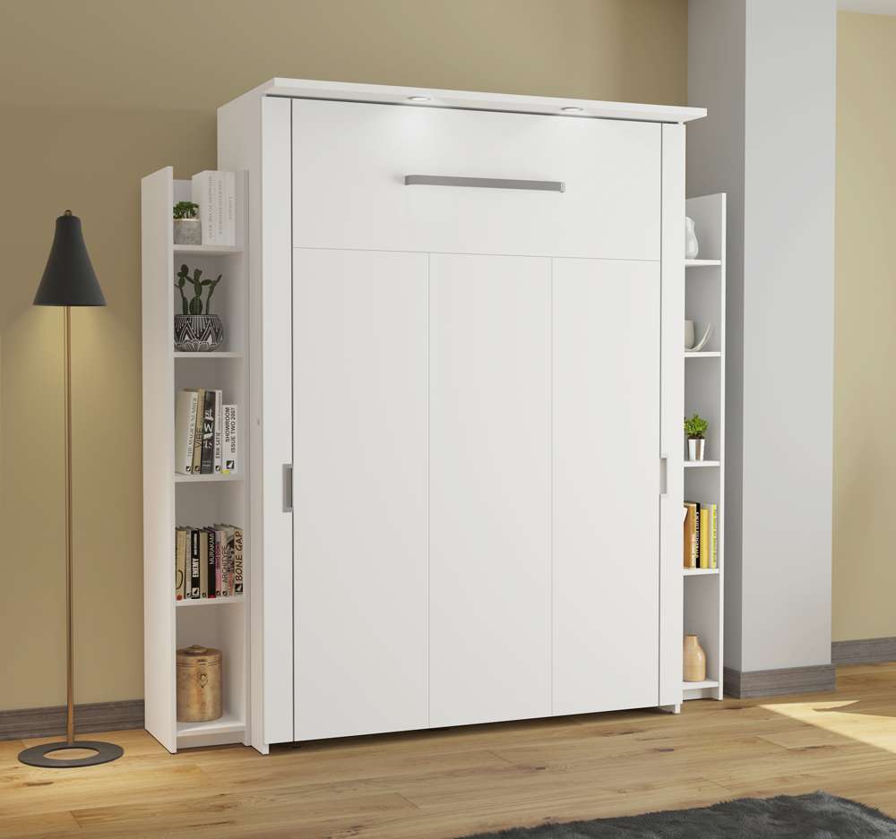 Bestar - Lumina Full Murphy Bed with 2 Shelving Units (79W) in White - 85895-17 veiw 8