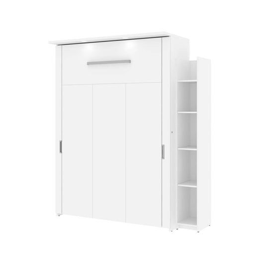 Bestar - Lumina Full Murphy Bed with Shelving Unit (69W) in White - 85894-17 veiw 1