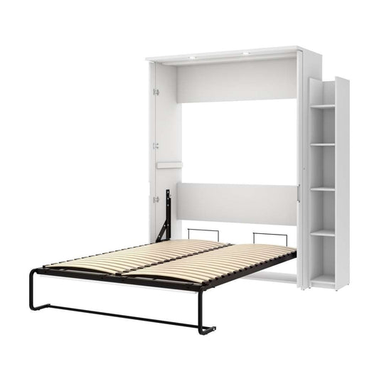 Bestar - Lumina Full Murphy Bed with Shelving Unit (69W) in White - 85894-17 veiw 2