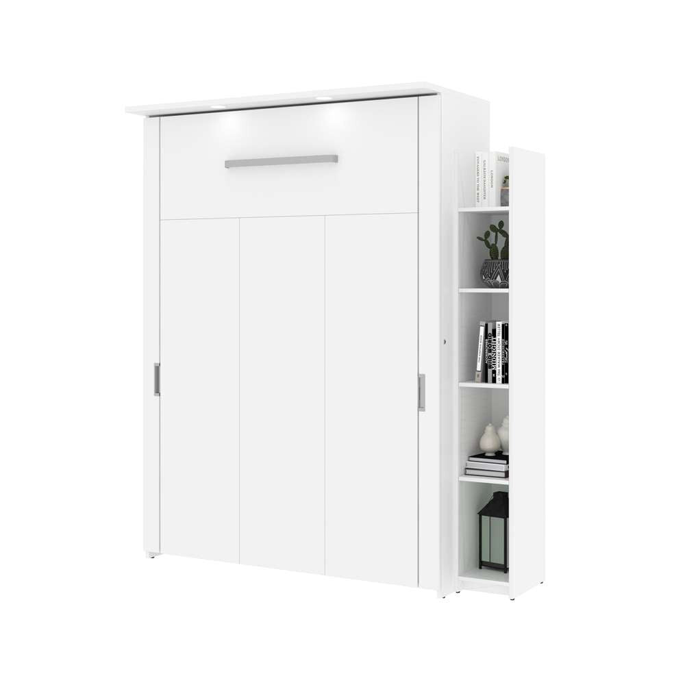 Bestar - Lumina Full Murphy Bed with Shelving Unit (69W) in White - 85894-17 veiw 3