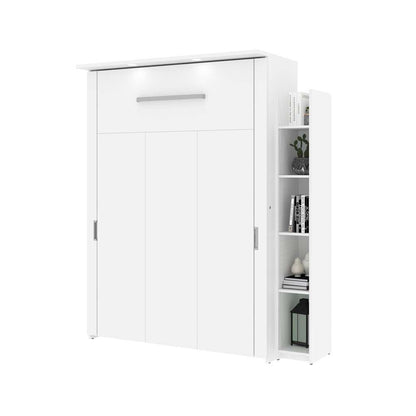 Bestar - Lumina Full Murphy Bed with Shelving Unit (69W) in White - 85894-17 veiw 3