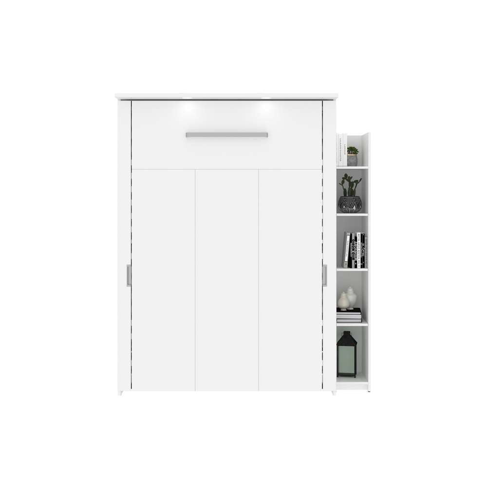 Bestar - Lumina Full Murphy Bed with Shelving Unit (69W) in White - 85894-17 veiw 5