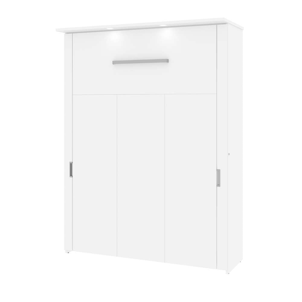 Bestar - Lumina Queen Murphy Bed and 2 Storage Cabinets (113W) in White - 85889-17 veiw 6